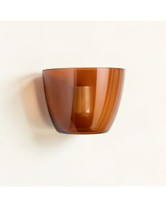 Olive Bridge Wall Sconce Mounted On A Plain Wall - Terracotta (synthetic illustration; no displayed measurements)