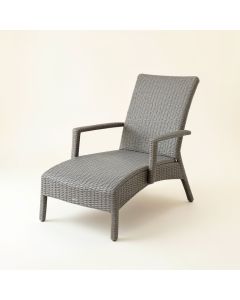 Flint Bridge Outdoor Lounge Chair - Gray (synthetic illustration; no displayed measurements)