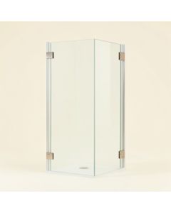 `` Aqua Ultra 44.75 '' '' W X 72 '' '' H Hinged Frameless Shower Door With Clearmax Technology `` (synthetic illustration; no displayed measurements)