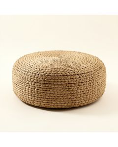 Mayes Round Water Hyacinth Woven Pouf (synthetic illustration; no displayed measurements)