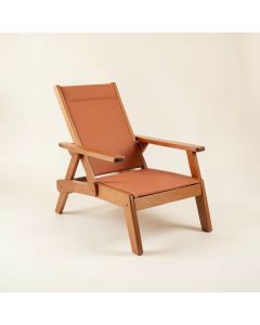 Slate Bridge Outdoor Lounge Chair - Terracotta (synthetic illustration; no displayed measurements)
