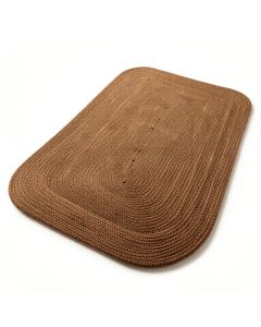 Aradia Braided Cotton Brown Area Rug (synthetic illustration; no displayed measurements)