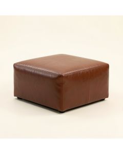 Bolin Leather Pouf (synthetic illustration; no displayed measurements)
