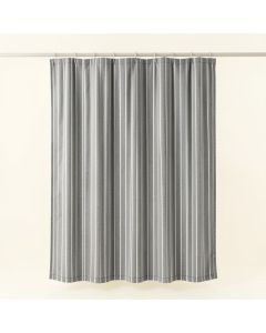 Shore Crest Shower Curtain Hanging Flat From A Plain Rod - Gray (synthetic illustration; no displayed measurements)
