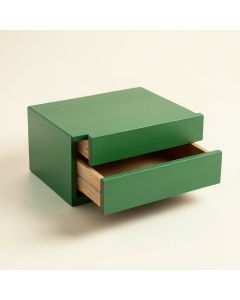 Oak Edge Small-Parts Storage Drawer Cabinet - Green (synthetic illustration; no displayed measurements)