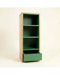 Meadow Bridge Narrow Cubby Tower - Green (synthetic illustration; no displayed measurements)