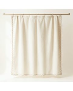 Lake Dale Shower Curtain Hanging Flat From A Plain Rod - Cream (synthetic illustration; no displayed measurements)