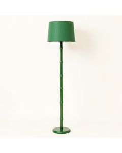 Lake Bluff Floor Lamp With A Plain Fabric Shade - Green (synthetic illustration; no displayed measurements)
