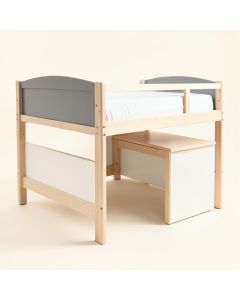 Daylin Solid Wood Platform Loft Bed With Built-In-Desk (synthetic illustration; no displayed measurements)