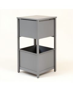 Clay Bend Freestanding Pull-Out Hamper Cabinet - Gray (synthetic illustration; no displayed measurements)
