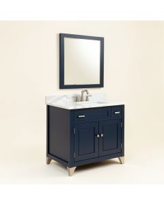 Miranda 36 Inch Single Bathroom Vanity In Dark Blue (synthetic illustration; no displayed measurements)
