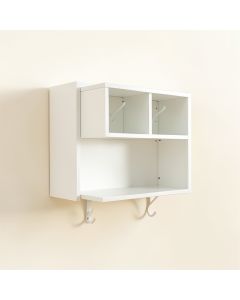 Maple Brook Wall-Mounted Entryway Organizer Shelf - White (synthetic illustration; no displayed measurements)