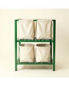 Holly Crossing Laundry Sorting Station With Plain Removable Bags - Green (synthetic illustration; no displayed measurements)