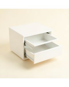 Moss Edge Small-Parts Storage Drawer Cabinet - White (synthetic illustration; no displayed measurements)
