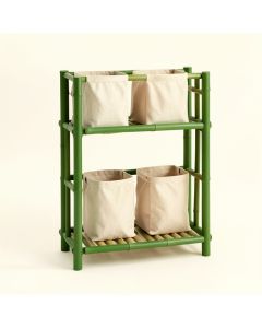 Laurel Dale Laundry Sorting Station With Plain Removable Bags - Green (synthetic illustration; no displayed measurements)