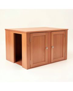 Clay Dell Empty Furniture-Style Litter Enclosure - Terracotta (synthetic illustration; no displayed measurements)