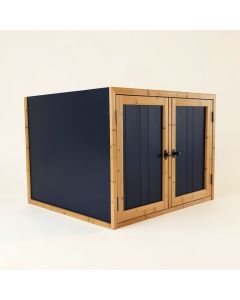 Holly Dell Empty Furniture-Style Litter Enclosure - Navy (synthetic illustration; no displayed measurements)