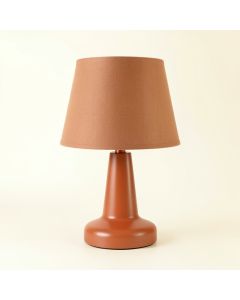 Holly Dale Table Lamp With A Plain Fabric Shade - Terracotta (synthetic illustration; no displayed measurements)