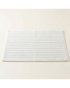 Reed Edge Bath Mat - White (synthetic illustration; no displayed measurements)