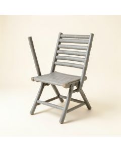Alder Brook Folding Outdoor Chair - Gray (synthetic illustration; no displayed measurements)