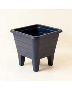 Fern Branch Empty Raised Planter - Navy (synthetic illustration; no displayed measurements)
