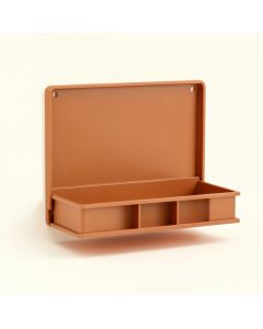 Oak Crest Empty Wall-Mounted Tool Organizer Panel - Terracotta (synthetic illustration; no displayed measurements)