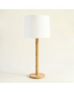 Glen Branch Floor Lamp With A Plain Fabric Shade - White (synthetic illustration; no displayed measurements)