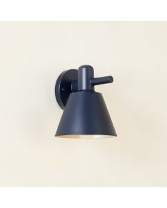 Cove Brook Wall Sconce Mounted On A Plain Wall - Navy (synthetic illustration; no displayed measurements)