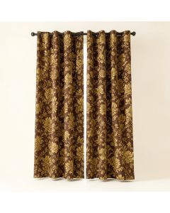 Broadridge Ethnic Universe Icon Asian Spiritiual Culture Vintage Floral Motif Graphic Print & Text Semi-Sheer Rod Pocket Curtain Panel (synthetic illustration; no displayed measurements)