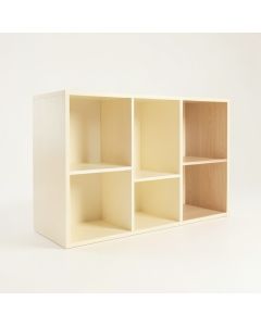 Wren Bend Desktop Shelving Unit - Cream (synthetic illustration; no displayed measurements)