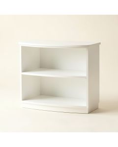 Cove Arc Low Bookcase - White (synthetic illustration; no displayed measurements)