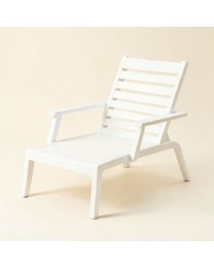 Birch Bluff Outdoor Lounge Chair - White (synthetic illustration; no displayed measurements)