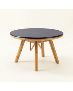 Moss Arc Patio Table - Navy (synthetic illustration; no displayed measurements)