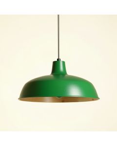 Shore Arc Pendant Light Suspended From One Plain Cable - Green (synthetic illustration; no displayed measurements)