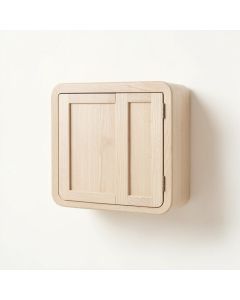 Ash Crossing Wall-Mounted Entry Cabinet - Beige (synthetic illustration; no displayed measurements)