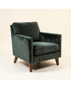 23.625 '' Wide Velvet Armchair (synthetic illustration; no displayed measurements)