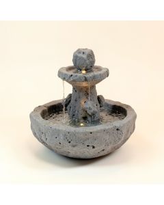 Fiber And Resin Rocks Fountain With Led Light (synthetic illustration; no displayed measurements)