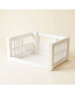 Hill Falls Empty Furniture-Style Pet Crate - White (synthetic illustration; no displayed measurements)
