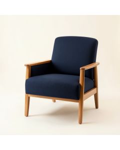 Juniper Arc Upholstered Armchair (synthetic illustration; no displayed measurements)
