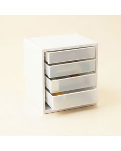 Pine Bluff Small-Parts Storage Drawer Cabinet - White (synthetic illustration; no displayed measurements)