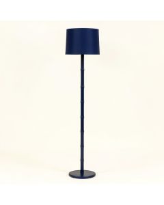 Cove Bend Floor Lamp With A Plain Fabric Shade - Navy (synthetic illustration; no displayed measurements)