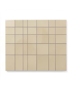 Linear Brick 1 '' X 3 '' Glass Mosaic Tile In Glossy Beige (synthetic illustration; no displayed measurements)