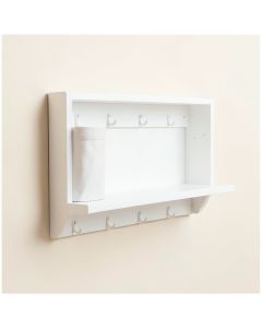 Bay Dale Wall-Mounted Entryway Organizer Shelf - White (synthetic illustration; no displayed measurements)