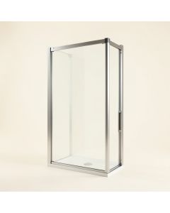 Infinity-Z 56 - 60 '' W X 58 '' H Single Sliding Semi-Frameless Tub Door With Clearmax Technology (synthetic illustration; no displayed measurements)