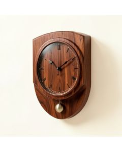 Mahogany Cherry Oak Wall Clock (synthetic illustration; no displayed measurements)