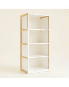 Aspen Canyon Narrow Cubby Tower - White (synthetic illustration; no displayed measurements)