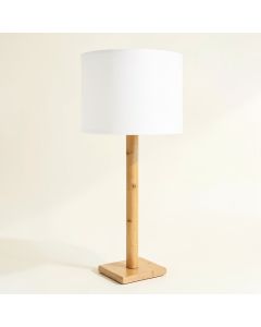 Reed Brook Floor Lamp With A Plain Fabric Shade - White (synthetic illustration; no displayed measurements)