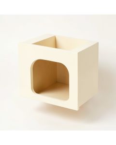 Holly Crest Wall-Mounted Cat Perch - Cream (synthetic illustration; no displayed measurements)