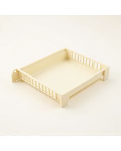 River Bend Empty Under-Desk Cable Tray - Cream (synthetic illustration; no displayed measurements)