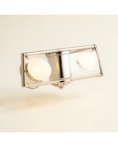 2-Light Vanity Light With Glass Shade (synthetic illustration; no displayed measurements)
